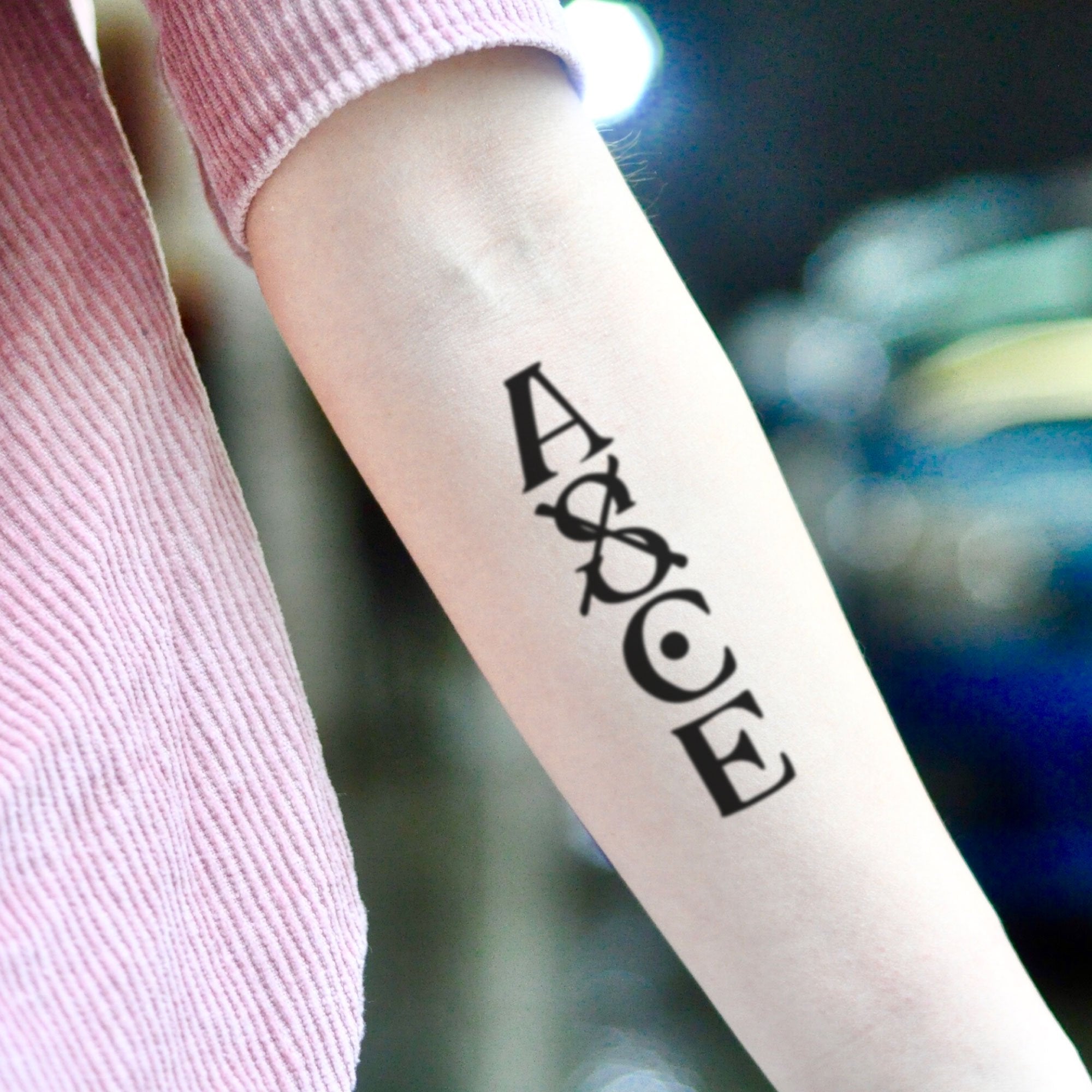Asce Ace One Piece Temporary Tattoo Sticker - OhMyTat